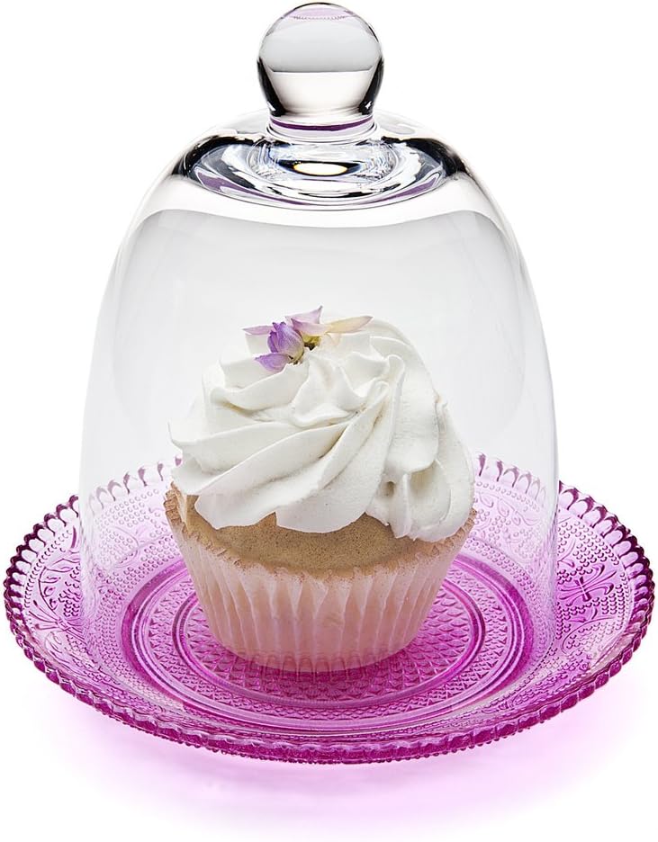 Fine Crystal Colored Plate & Dome