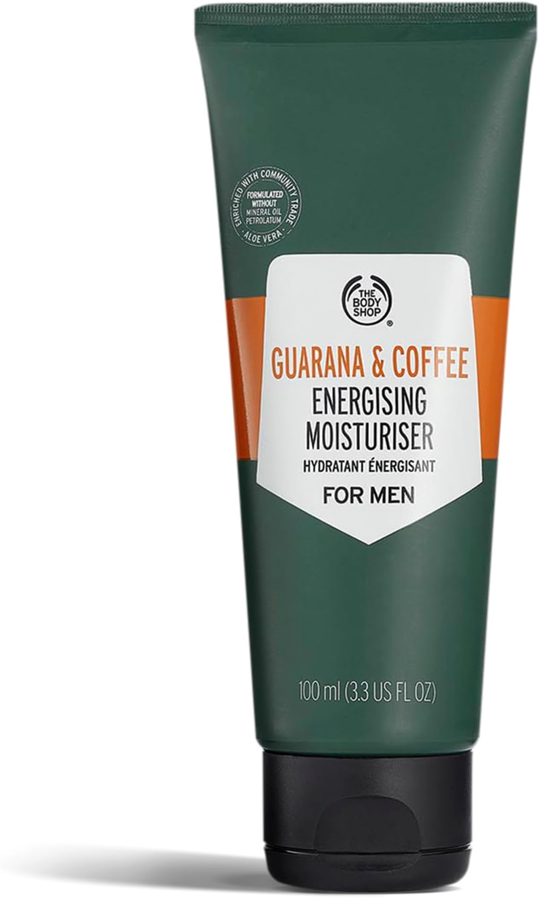 The Body Shop Guarana and Coffee Energising Moisturiser for Men (1x 100ml), Men’s Face Moisturiser for Dry Skin, Face Cream, Skin Care for Men, 24H Hydration & Energised Look, Vegan Skincare