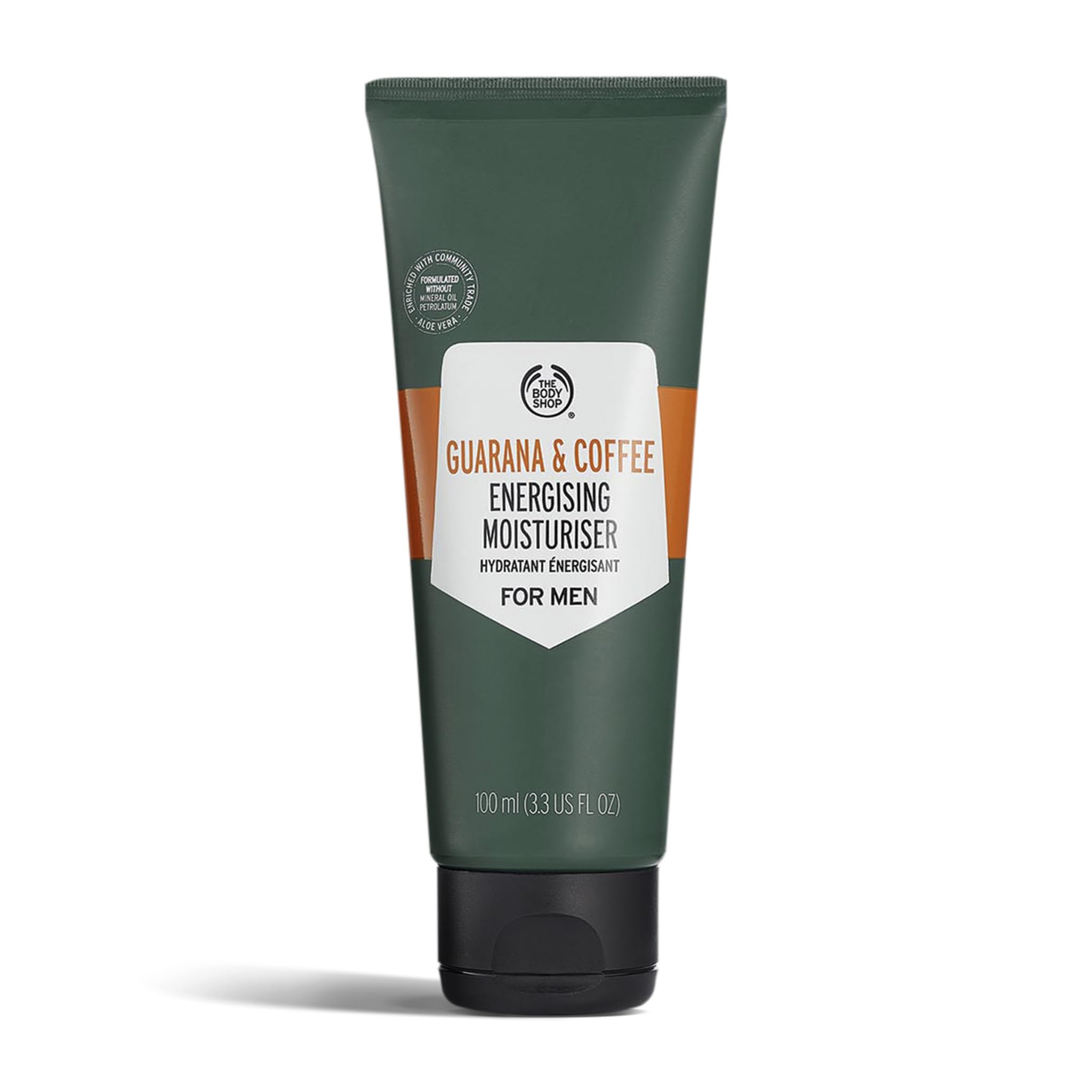 The Body Shop Guarana and Coffee Energizing Moisturizer For Men, 3.3 Fl Oz