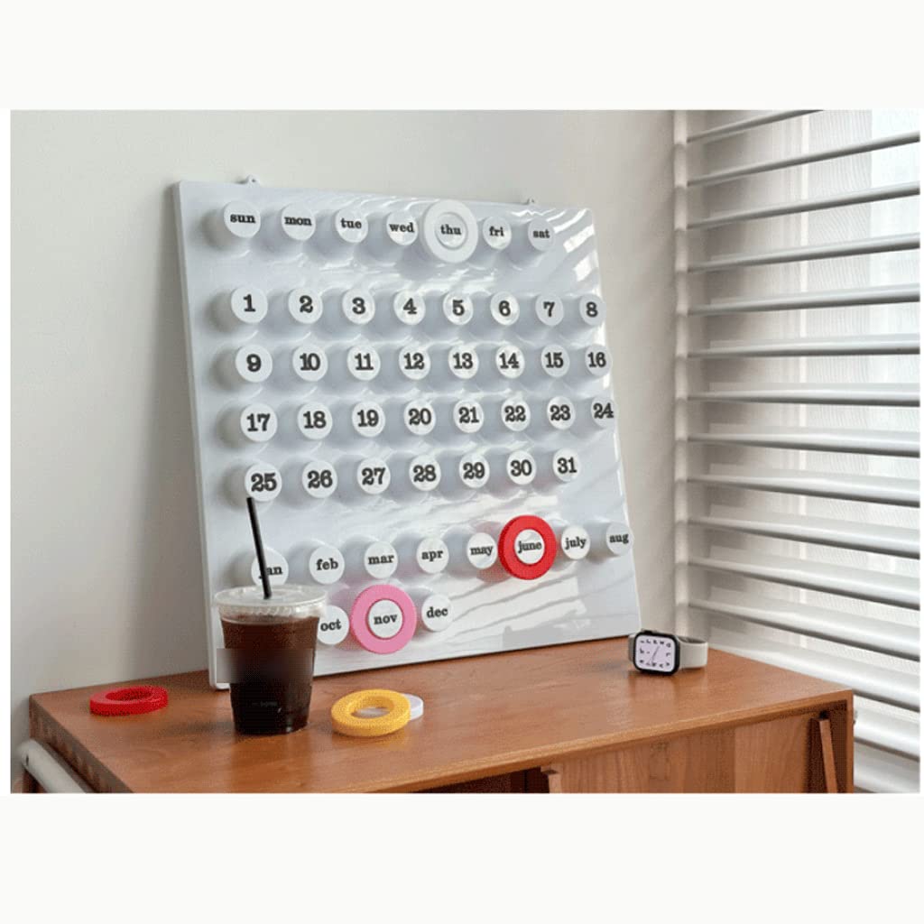 48 x 49 x 5,8 cm (18,9 x 19,3 x 2,3 Zoll), ewiger Kalender, einfacher Tischkalender, Schreibtischkalender und Zubehör, Wanddekoration