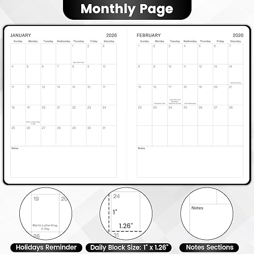 Miniatura 3 de Agenda 2024-2025  Agenda semanal y mensual 2024-2025, julio 2024 a junio 2025, 8 x 10 pulgadas, agenda semanal y mensual con página de notas