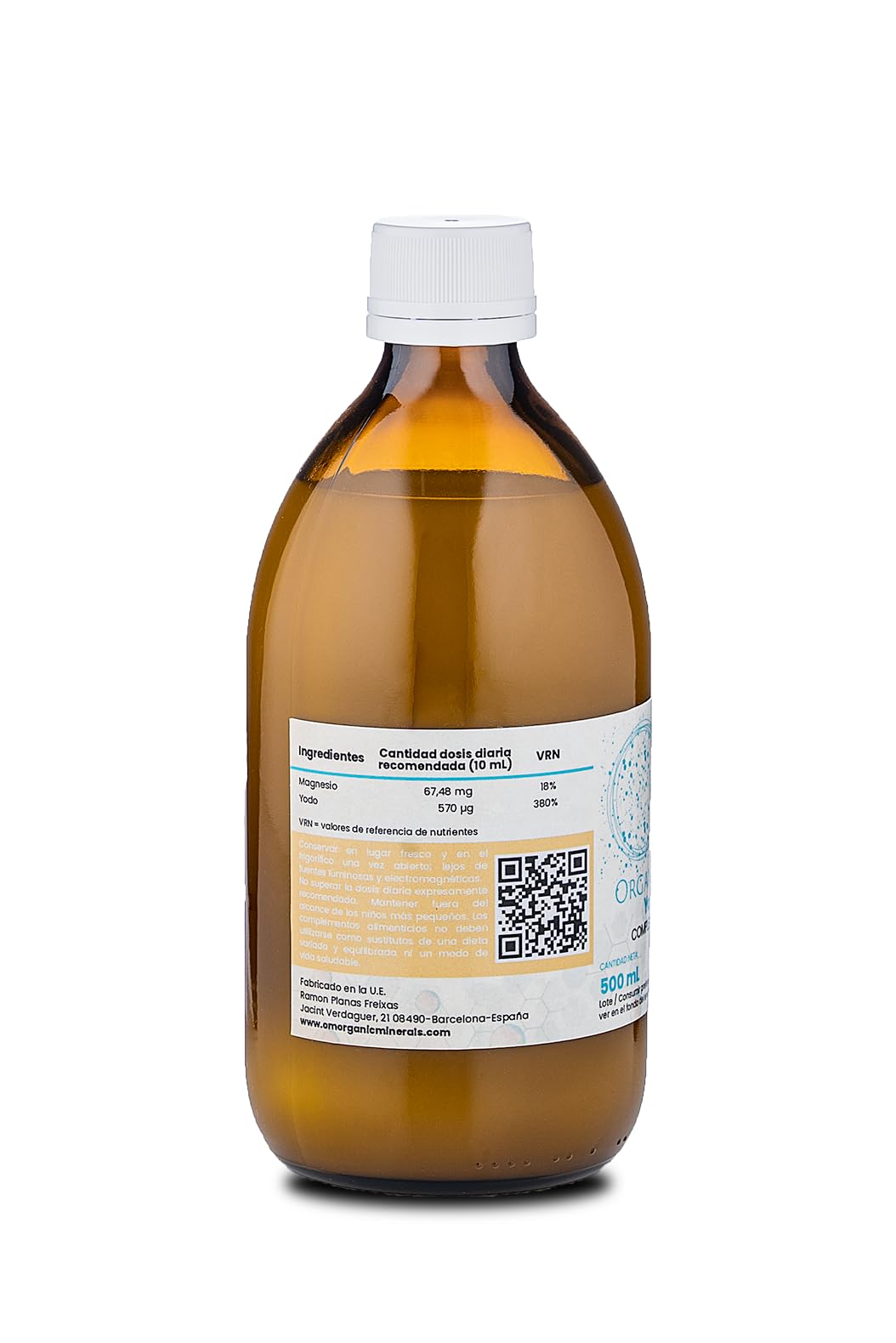 Yodo + Ormus OM Organic Minerals | Suplemento de Minerales Esenciales para Energía y Sistema Inmune | 100% Natural y Bioactivos | Cantidad 500mL
