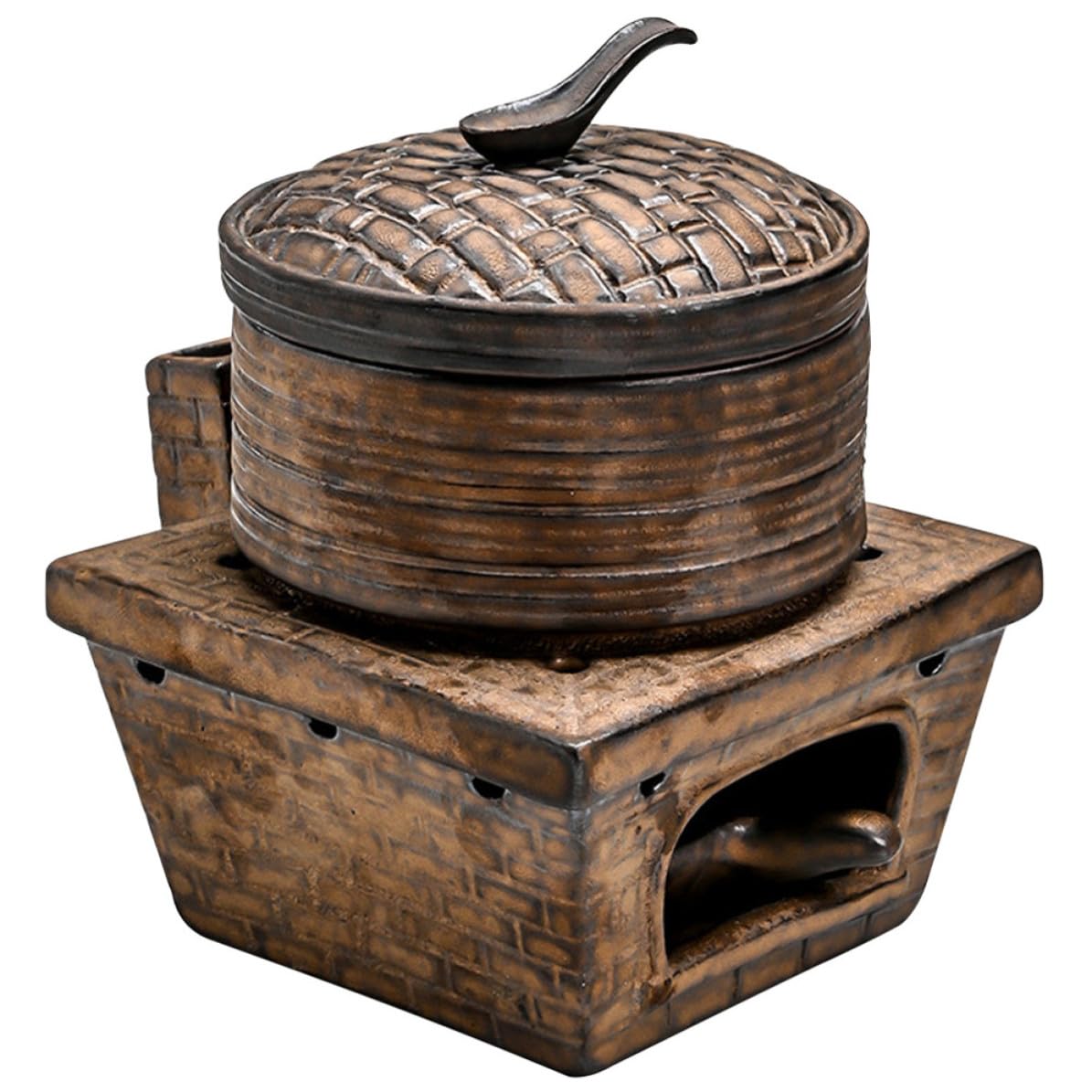 Bruciatore di Incenso Ceramico Piccolo Stile Antico, Portatile e Leggero, per Decorazione Elegante e Meditazione in Casa o Sala Yoga