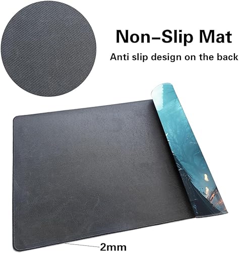 Miniatura 5 de MTG Playmat - Impresión antideslizante, ideal para entusiastas de los juegos de cartas, tapete de juego TCG, purificar tierra (esqueleto de demonio,