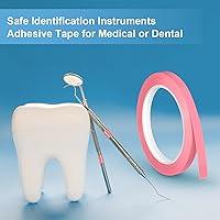 Vista 4 de Kosiz Cinta autoclave de 216 pies de largo x 0.3 pulgadas de ancho, cinta de identificación de instrumentos, autoclavable a 270 Fahrenheit (rosa)