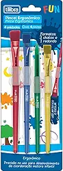 Tilibra - Pincel Ergonômico FUN - Blister com 4 unidades