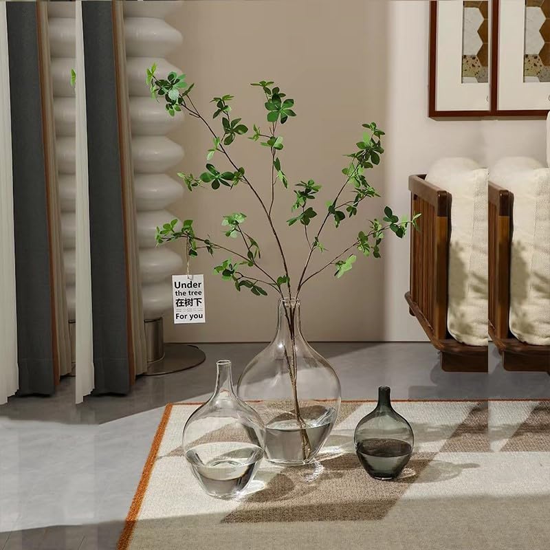 Blumenvase Große Vase Nordic Hause Wohnzimmer Balkon Blume Anordnung Dekoration Transparent Glas Wohndeko