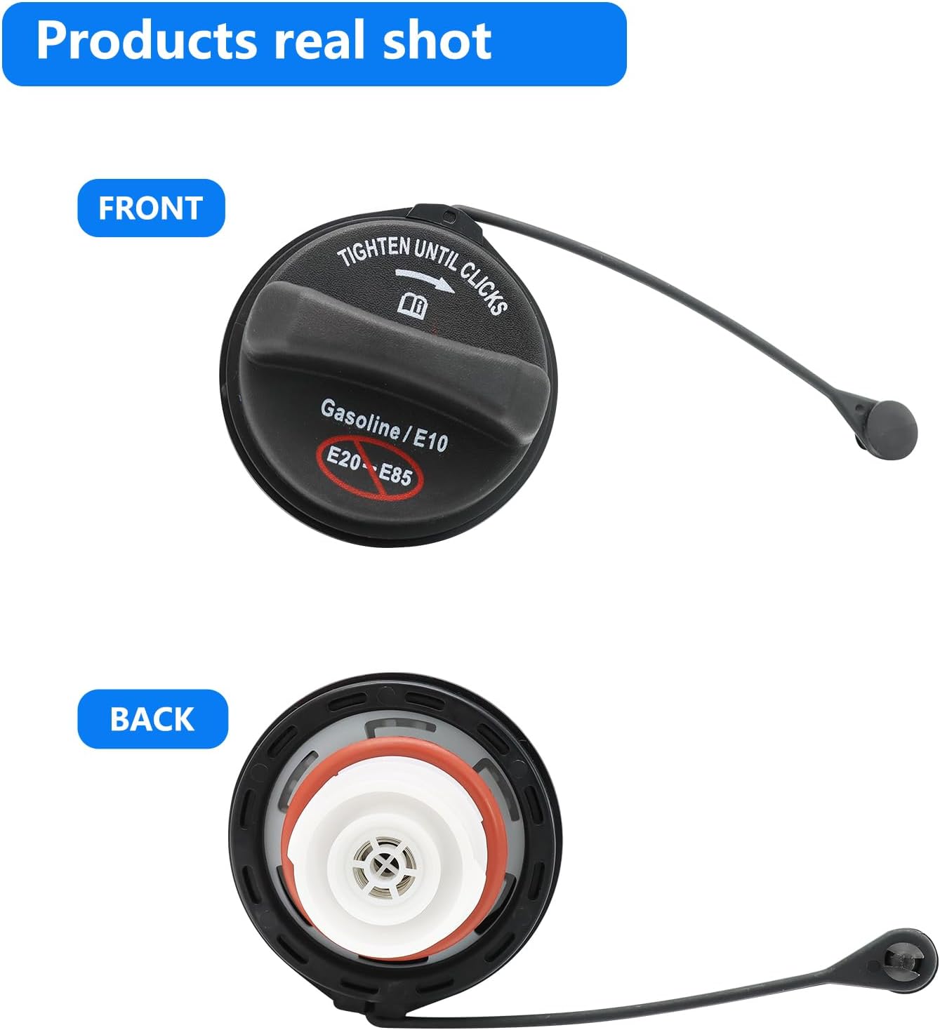 FC1079 Gas Cap Replacement for 2004-2009 F150 Fuel Cap Replacment Compatible with 2009-2021 F250 F350, 2008-2013 Mustang, 2006-2009 Fusion Replace F1080 Automotive Replacement Fuel Tank Caps