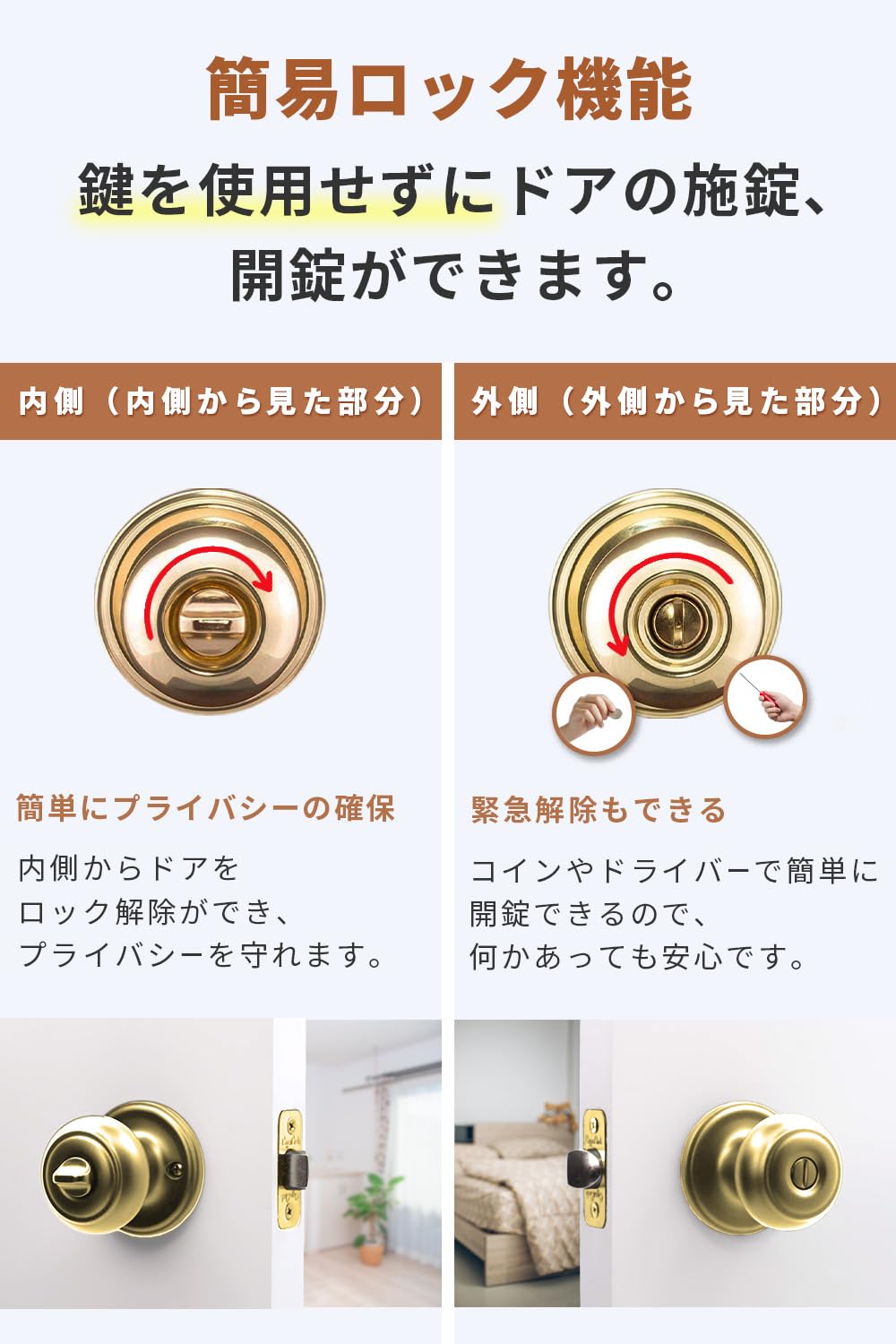 Amazon | コッパー クリーク（Copper Creek）ドアノブ アンティーク