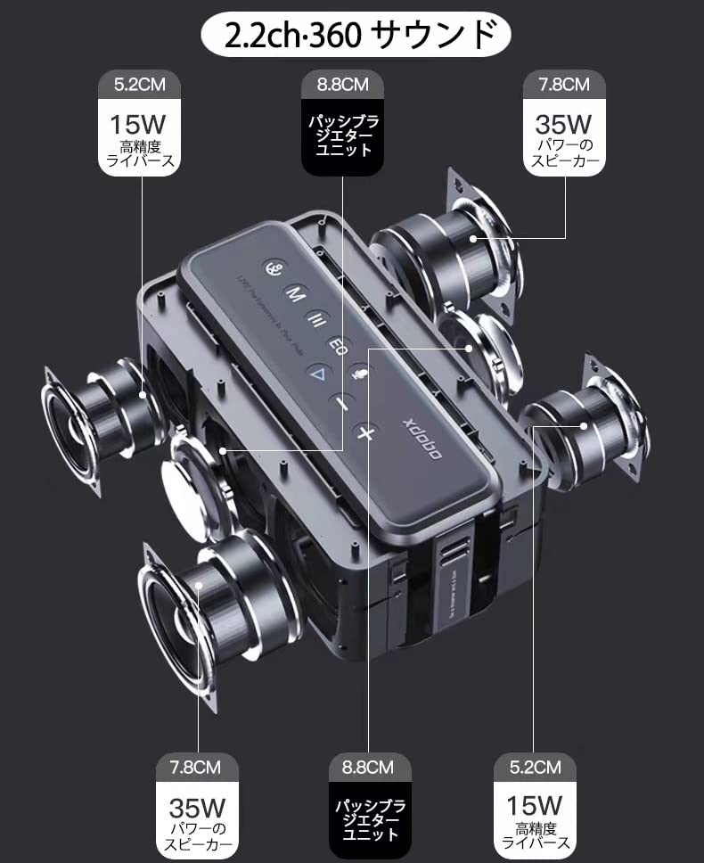 Amazon.co.jp: 2.2ch xdobo x8MAX ブルートゥース