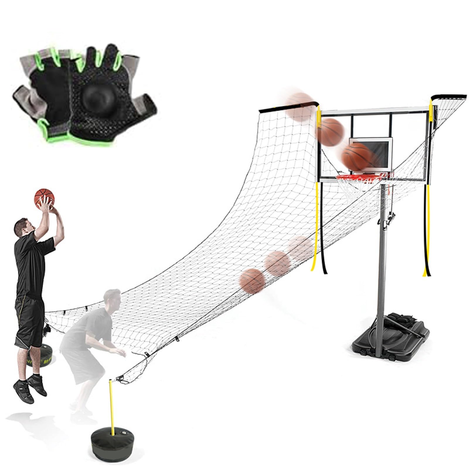 Panier de basket automatique rotatif pour enchaîner les tirs sans courir