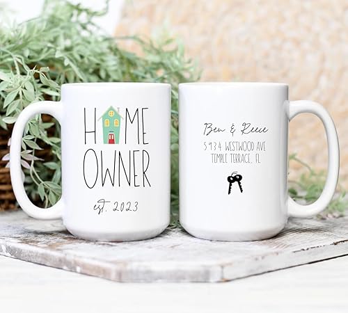 Taza para el nuevo hogar, regalo de inauguración de la casa, regalo de agente inmobiliario, taza para propietarios de vivienda, regalo para el