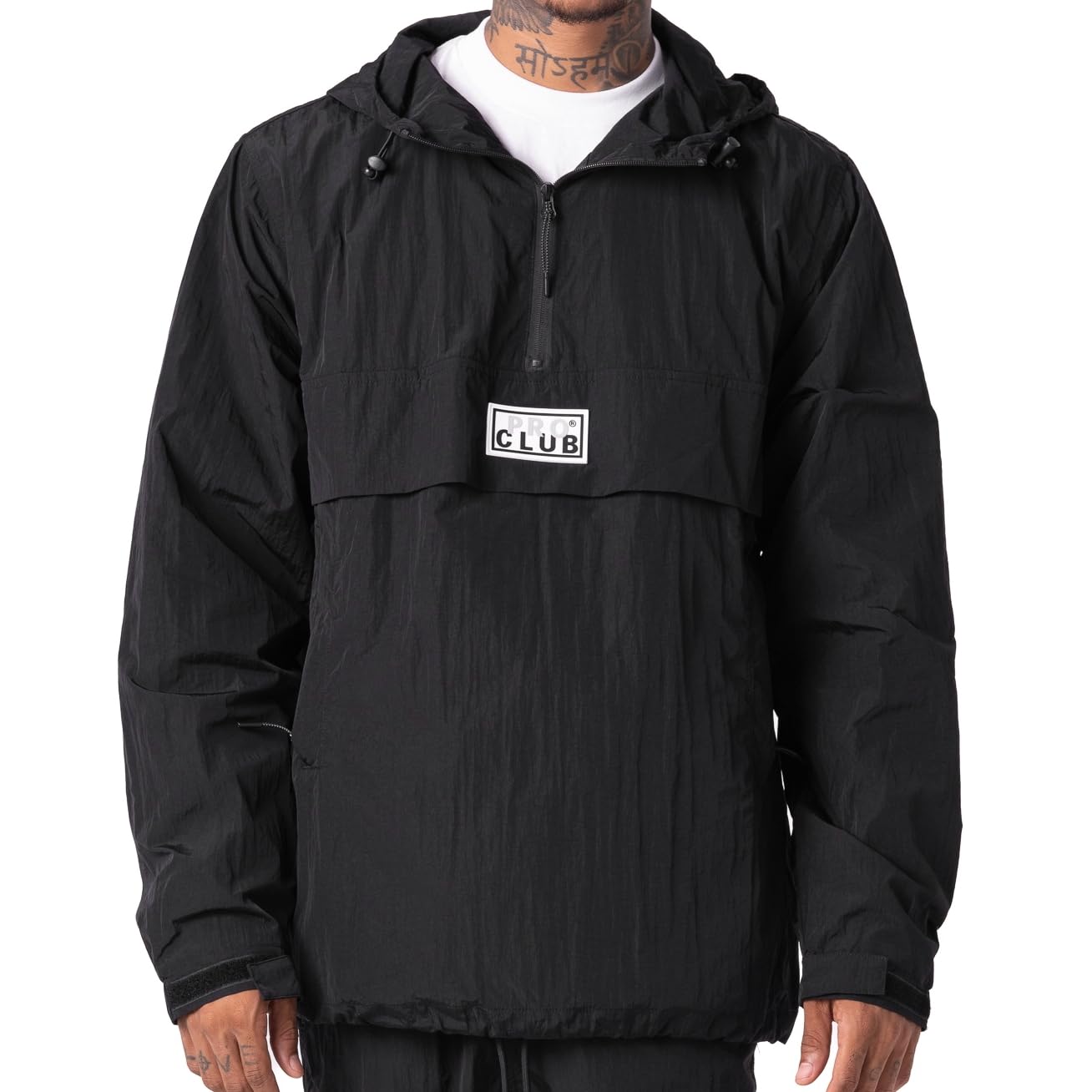 Amazon | [プロ クラブ] COMFORT METALLIC NYLON ANORAK JACKET BLACK