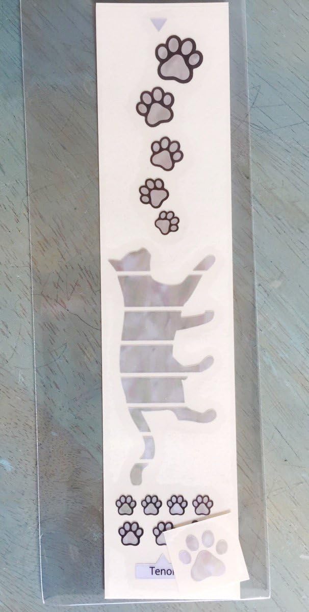 Inlay Sticker Fret Markers for Tenor Ukuleles - Cat Foot Prints/Paws image 3