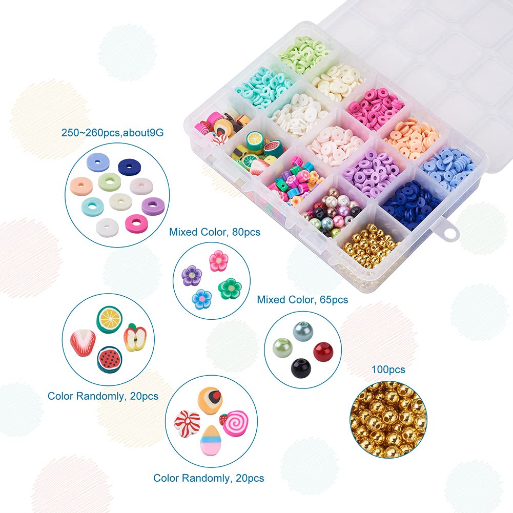 Craftdady Heishi Lot De 3 800 Perles D'espacement Rondes Et Plates En