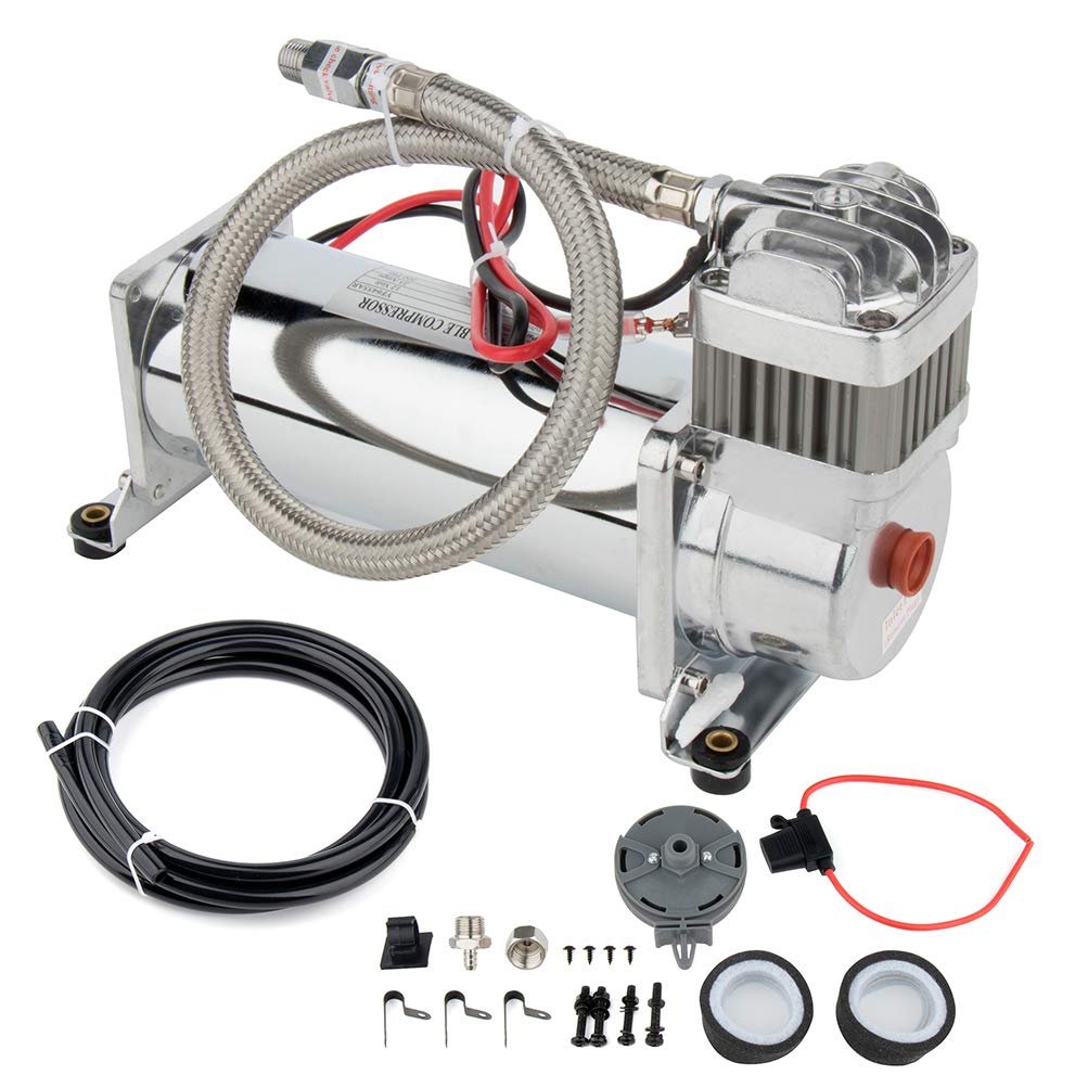 ANPART 200 PSI Heavy Duty Air Horn Compressor 12v Train Horn Compressor Onboard Air Systems Universal Train Cars for Vehicles Semi Pickup Trucks Air Suspension Compressor Kit