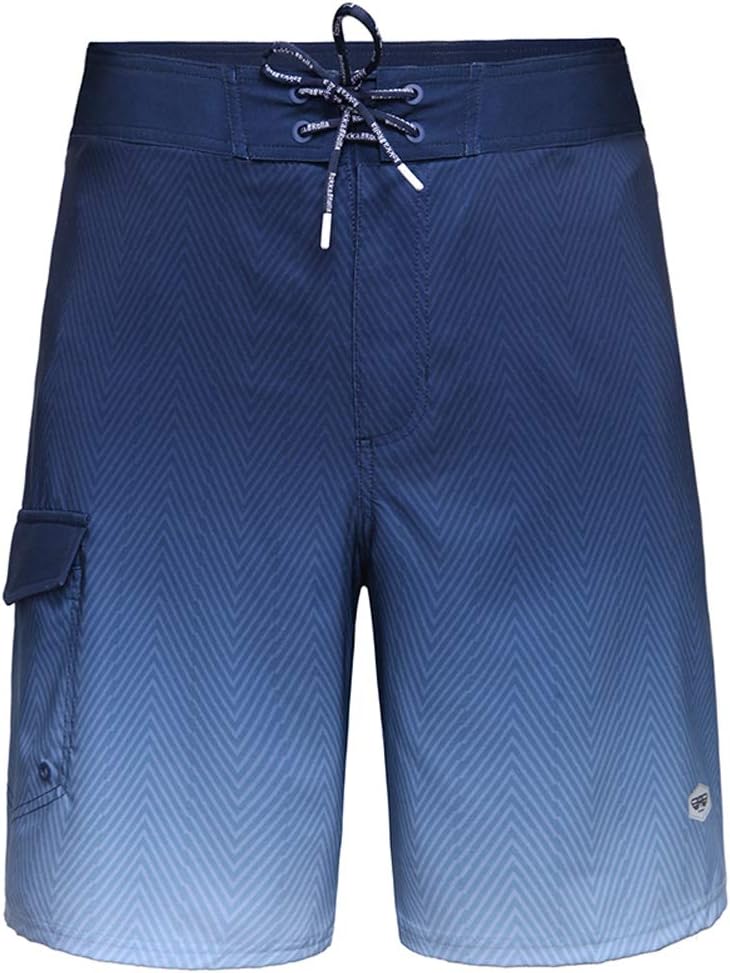 Rokka&RollaMen's 4-Way Stretch Swim Trunks 9" Quick Dry Board Shorts Beach Swimwear Bathing Suit