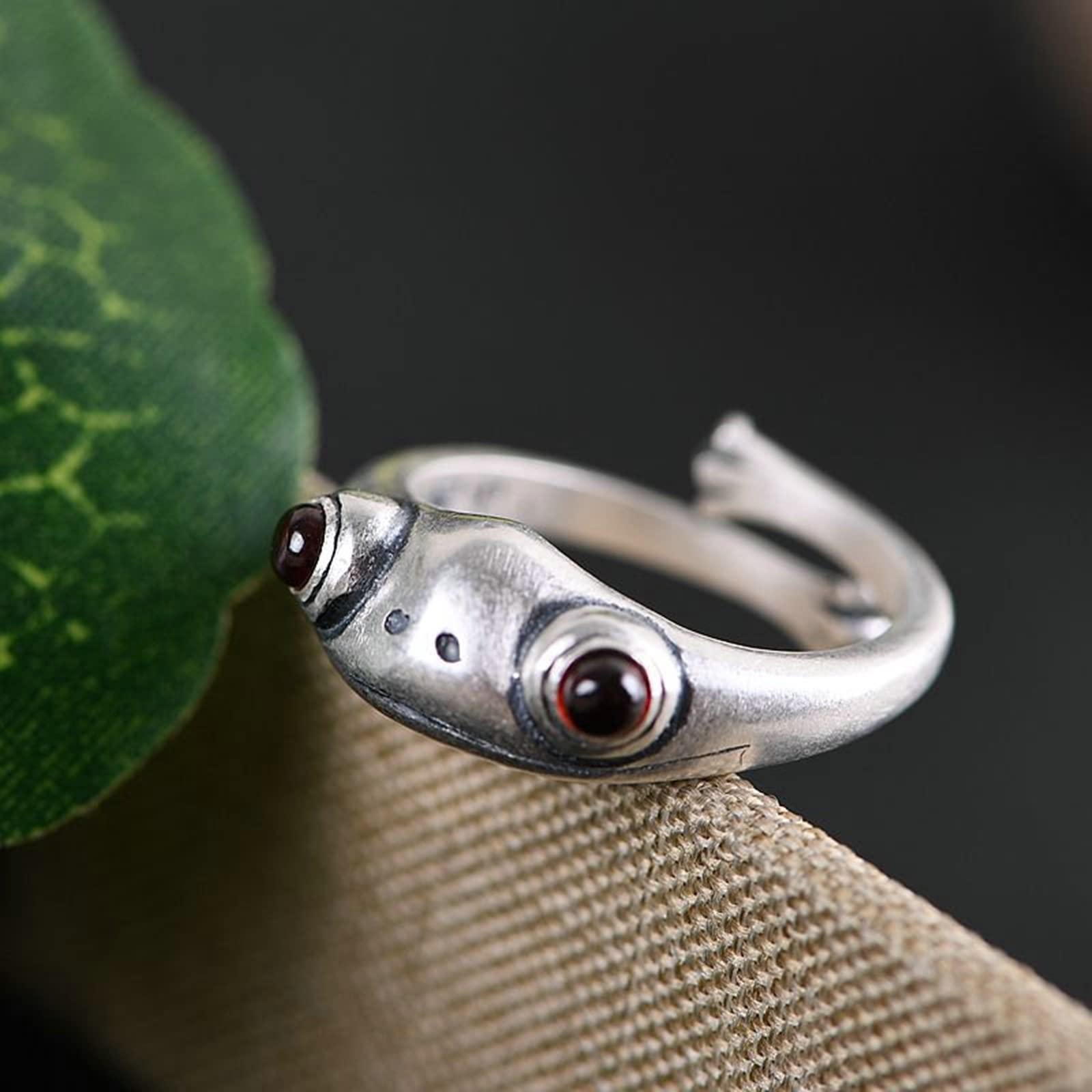 Anello da donna, in argento Sterling 999, con rana, regolabile, anello di fidanzamento, donna, regalo di compleanno, Réglable, Strass