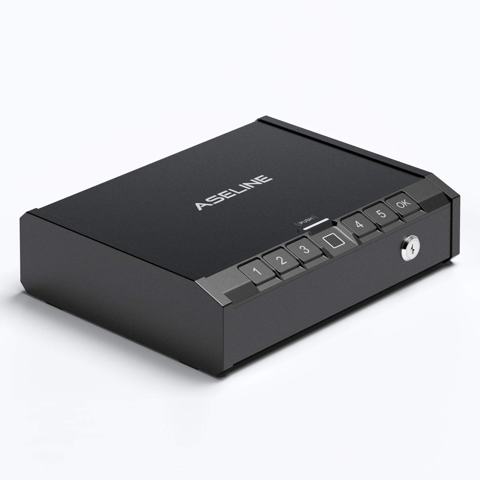 Gun Safe, Smart Pistol Safe Handgun Safe Quick Access Firearm Safety Device with Biometric Fingerprint or Key Lock, Gun Security Safe for Home Car