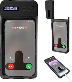 Handy-Sperrbox mit Timer, Handy Safe mit Zeitschloss,Handy Gefängnis mit Timer, Telefonschlossbox mit Timer, Telefongefängnis für iPhone/Android-Handy Max 17cm, Hilft Erwachsenen/Kinder, Telefonsucht