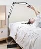 Metal 360 Degree Rotates and Height Adjustable Flat Floor Stand for Tablet and Phone, Black, 140cm/4.11in