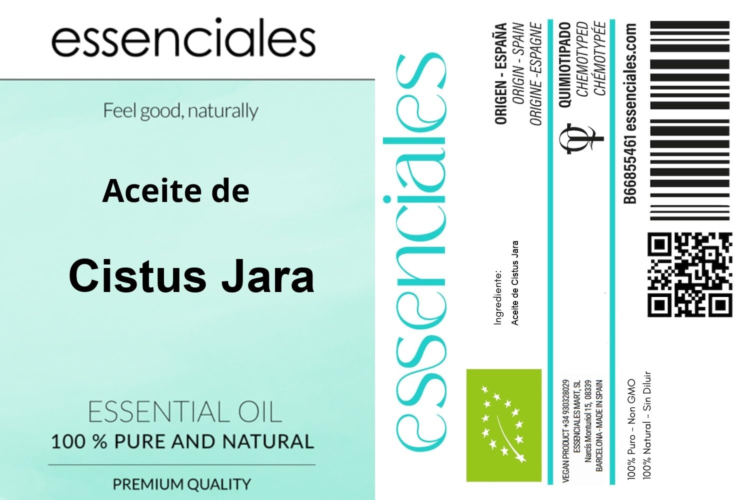 ESSENCIALES Aceite Esencial de Cistus Jara 30 ml – 100% Puro y Natural – Ideal para Difusor y Aromaterapia