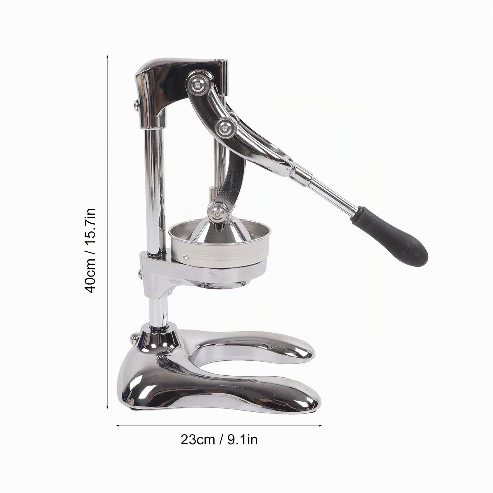 Oumefar Spremiagrumi Professionale per Bar, Spremiagrumi Manuale in Acciaio Inossidabile, Supporto Lime Integrato, 2890g, Attrezzatura Professionale