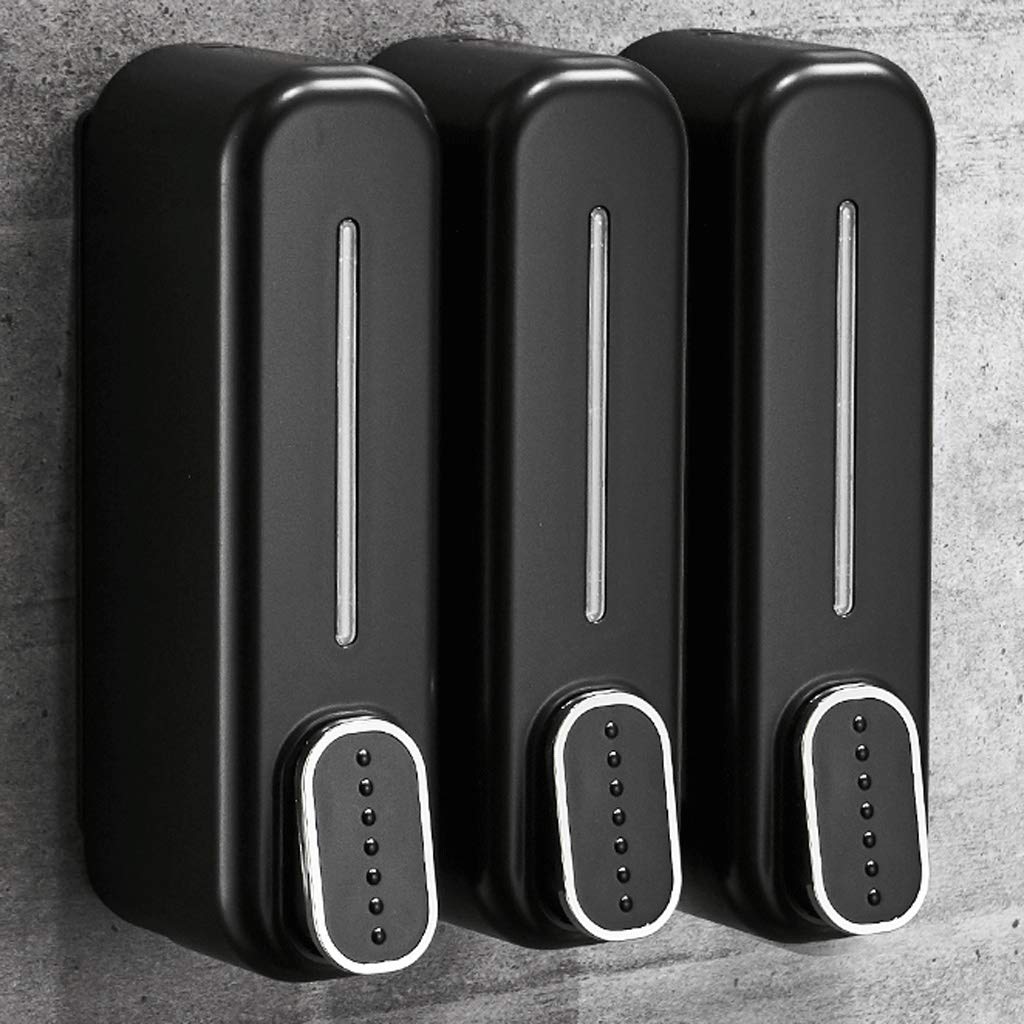 Dispensador de jabón automático sin contacto para cocina, baño, dispensador de jabón montado en la pared con capacidad de 11,8 oz, ideal para el hogar, hotel, centro comercial (plata, 3 cámaras)