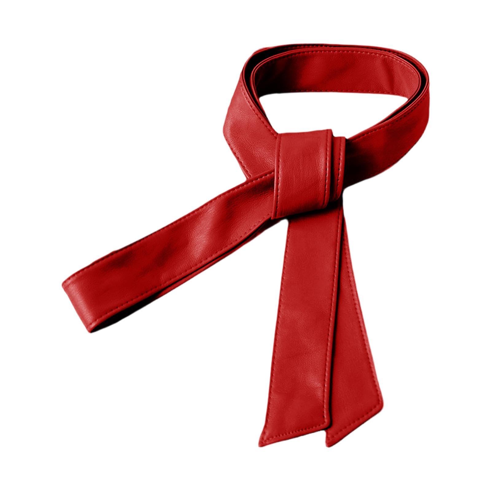 Coat Waist Belt Women Girls Premium Trench Clothing Accessories Bowknot Belt Red-image-12