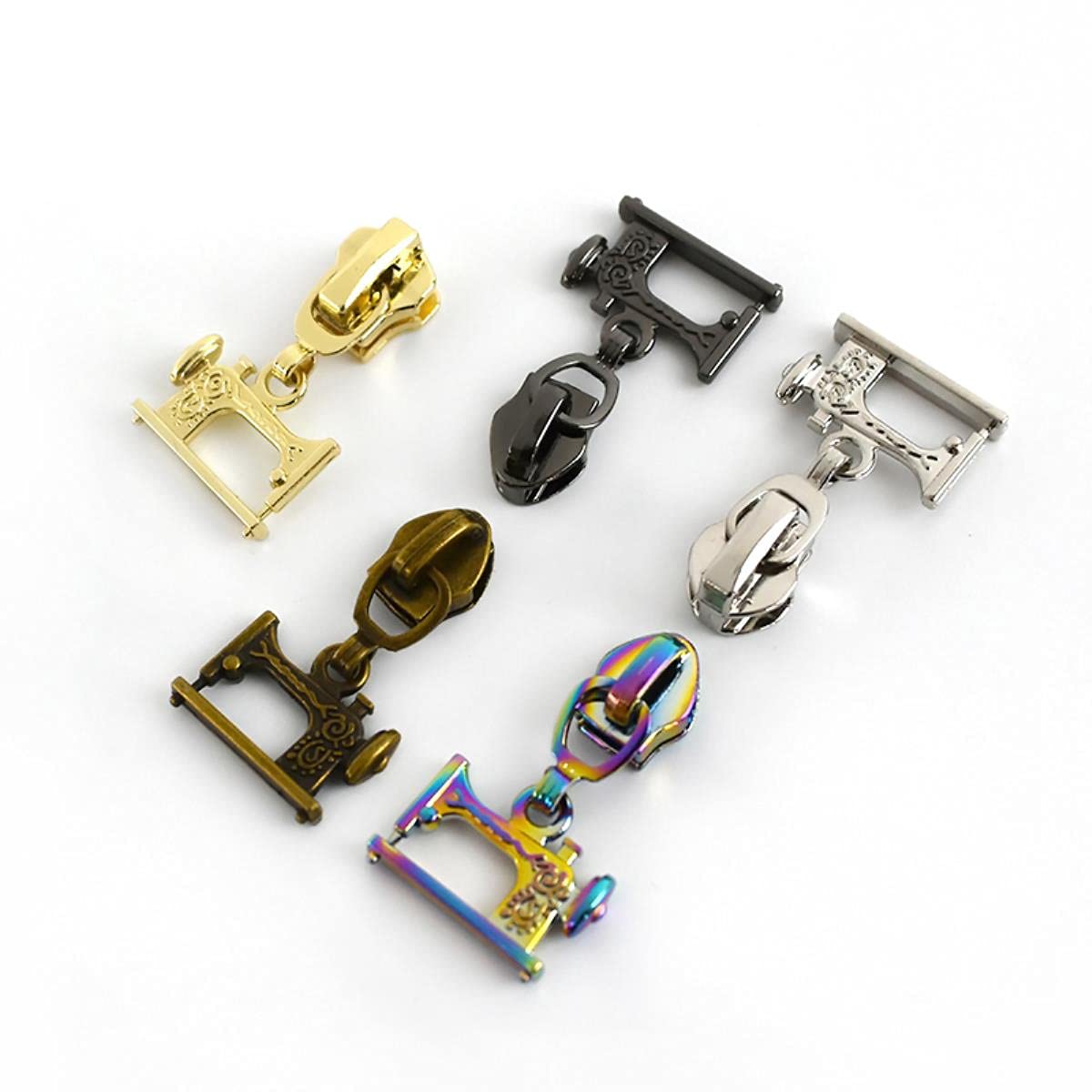 10 piezas 3# 5# deslizadores de cremallera para metal, nailon, resina, cremalleras, rep