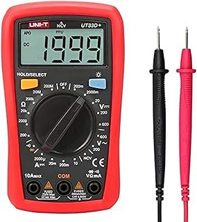 UNI-T UT33D+ Mini Digital Multimeter 600V NCV Palm Size Manual Range AC DC Voltmeter Ammeter Resistance Capatitance Tester