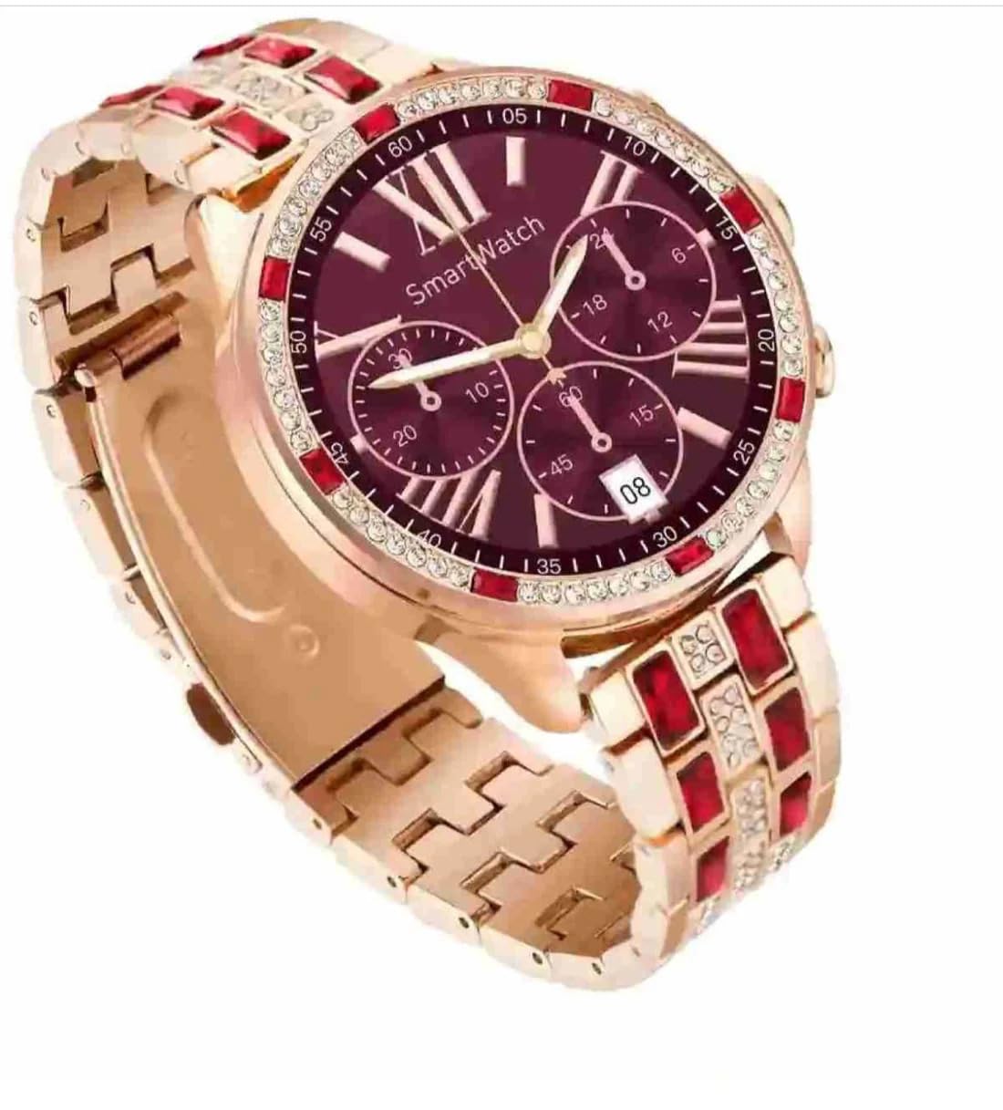 Smart Watch GEN 12 Cellular, Stainless Steel with Titanium Case Smartwatch (Red, Gold Strap, Free Size) (B0CLP26XK5) Amazon Price History, Amazon Price Tracker