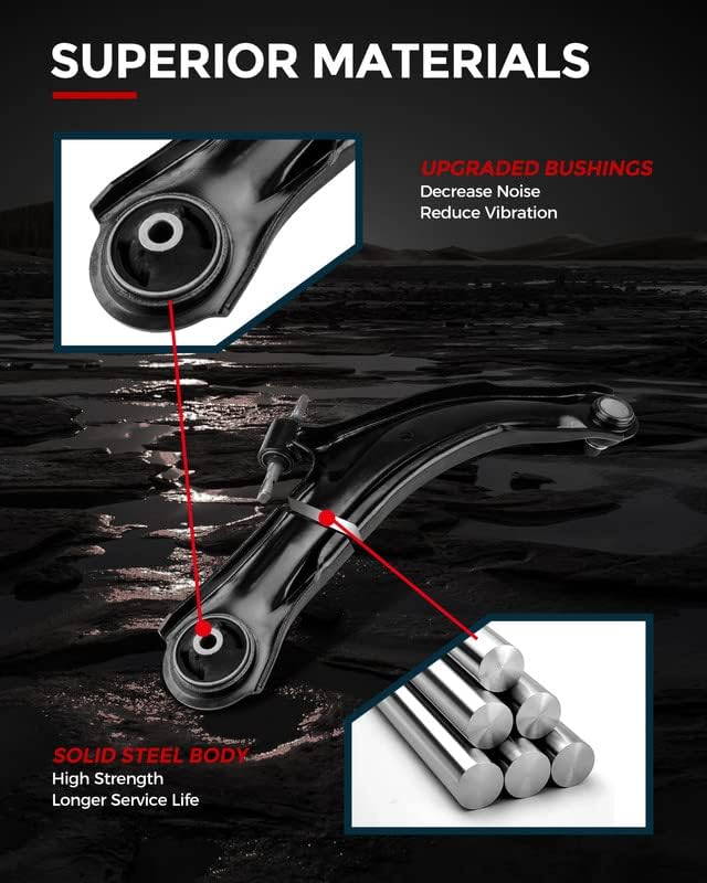 Front Lower Control Arm, 2Pcs Front Lower Control Arm w/Ball Joints Suspension Kit Replacement for 2007-2012 Sentra Replace K620373 K620374