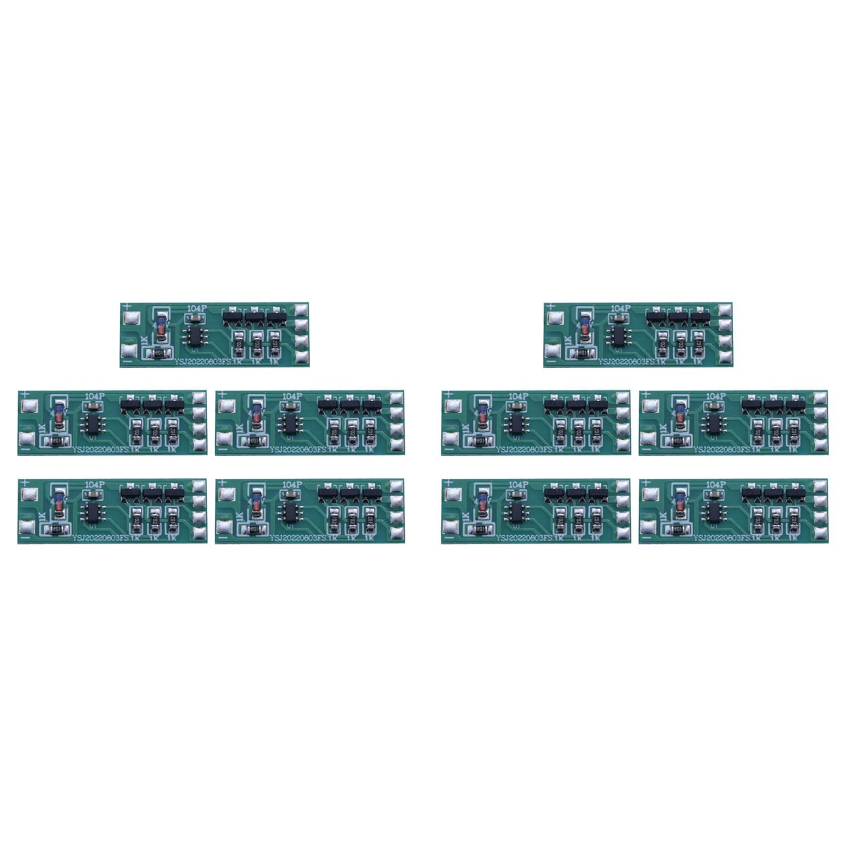 10 Unidades de Módulo de Luz LED Intermitente de 3-12 V, Par Rojo y Azul Intermitente, Adecuado para Modelo de Coche, Bicicleta, Luz de Seguridad para Vehículo Eléctrico