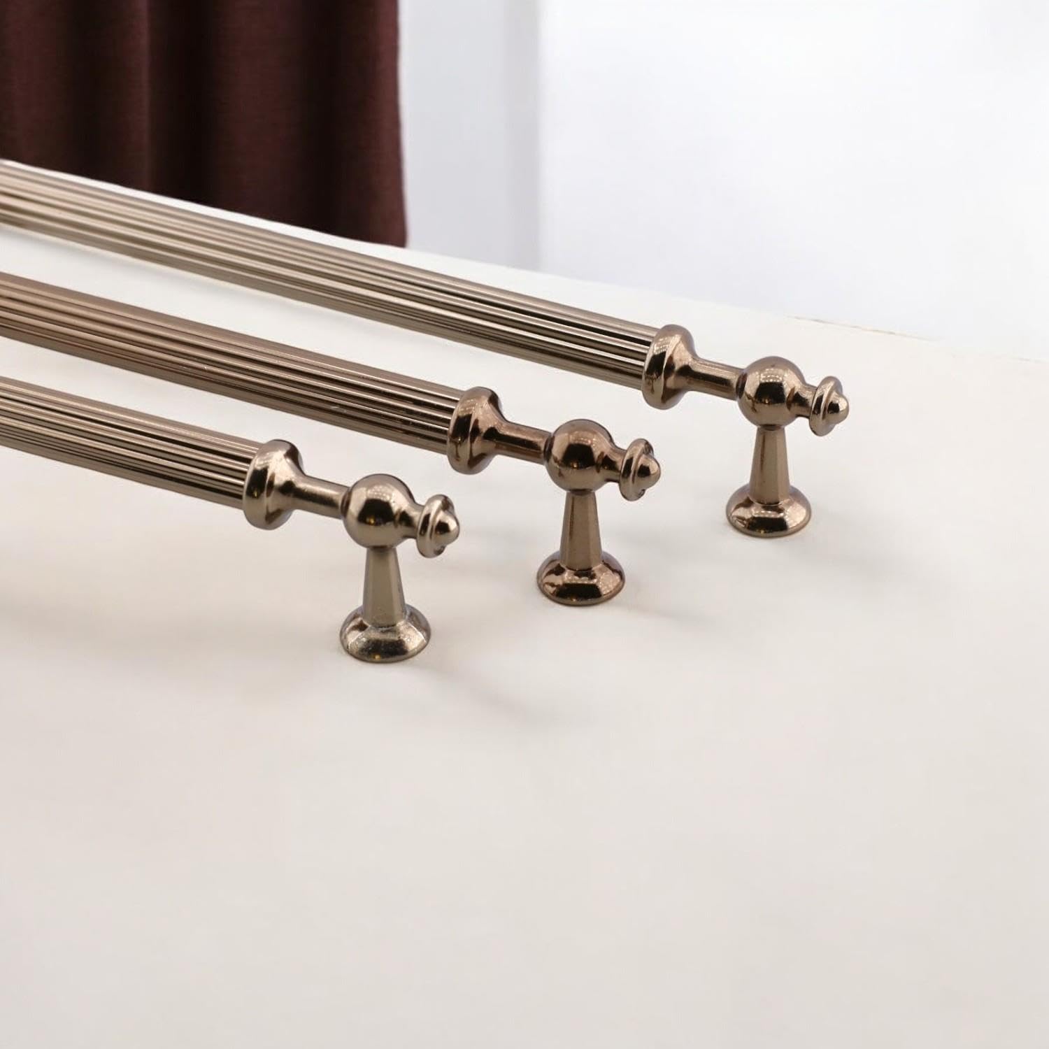 Nesil Çizgili 256 mm Bronz Metal Dolap Kolu Mutfak Dolabı Mobilya Çekmece Kulpu Kulp Modeli