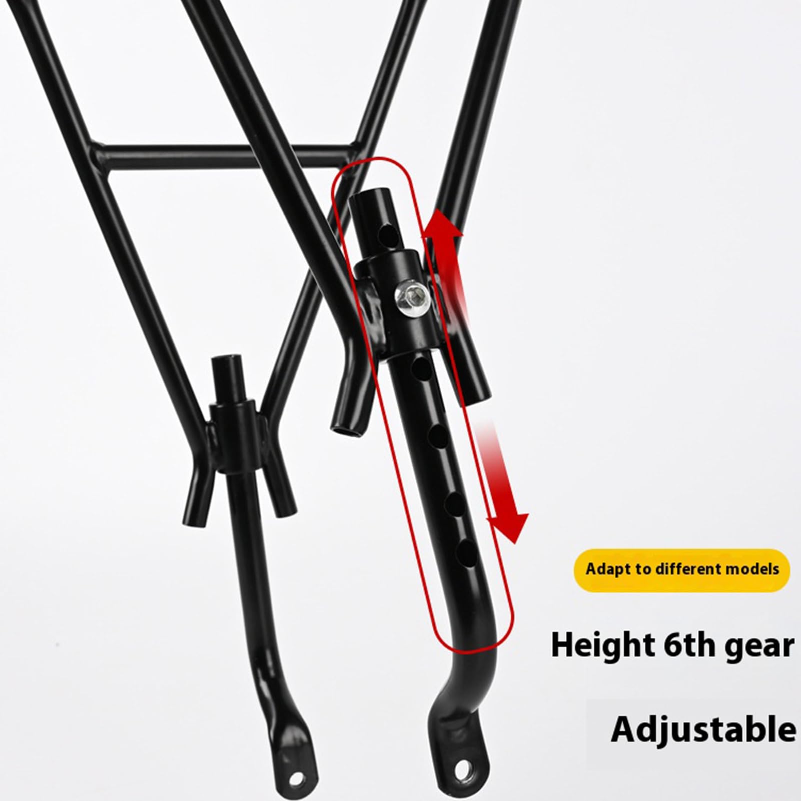 Portaequipajes trasero para bicicleta | Dispositivo de transporte ampliado reforzado para bicicletas con gran capacidad de carga | Tija de sillín estable soporte montado para bolsillos laterales y