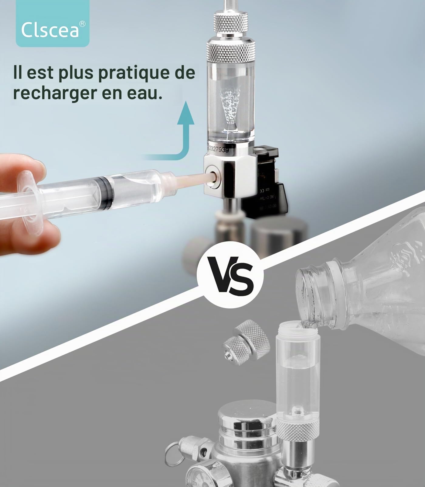 Générateur de système de CO2 d'aquarium 1 L, kit de réacteur de dioxyde de carbone en acier inoxydable avec régulateur électrovanne pour plantes d'aquarium (G600SMini), kit d'aquarium CO2