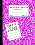 Marble Primary Story Comp Book Red Base 100ct: Pink Edition
