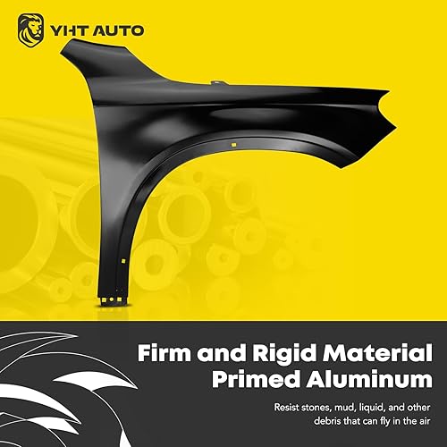 Miniatura 4 de YHTAUTO Guardabarros delantero derecho lateral del pasajero de aluminio imprimado compatible con Mercedes-Benz GLA250 2015-2020, GLA45 AMG 2015-2019