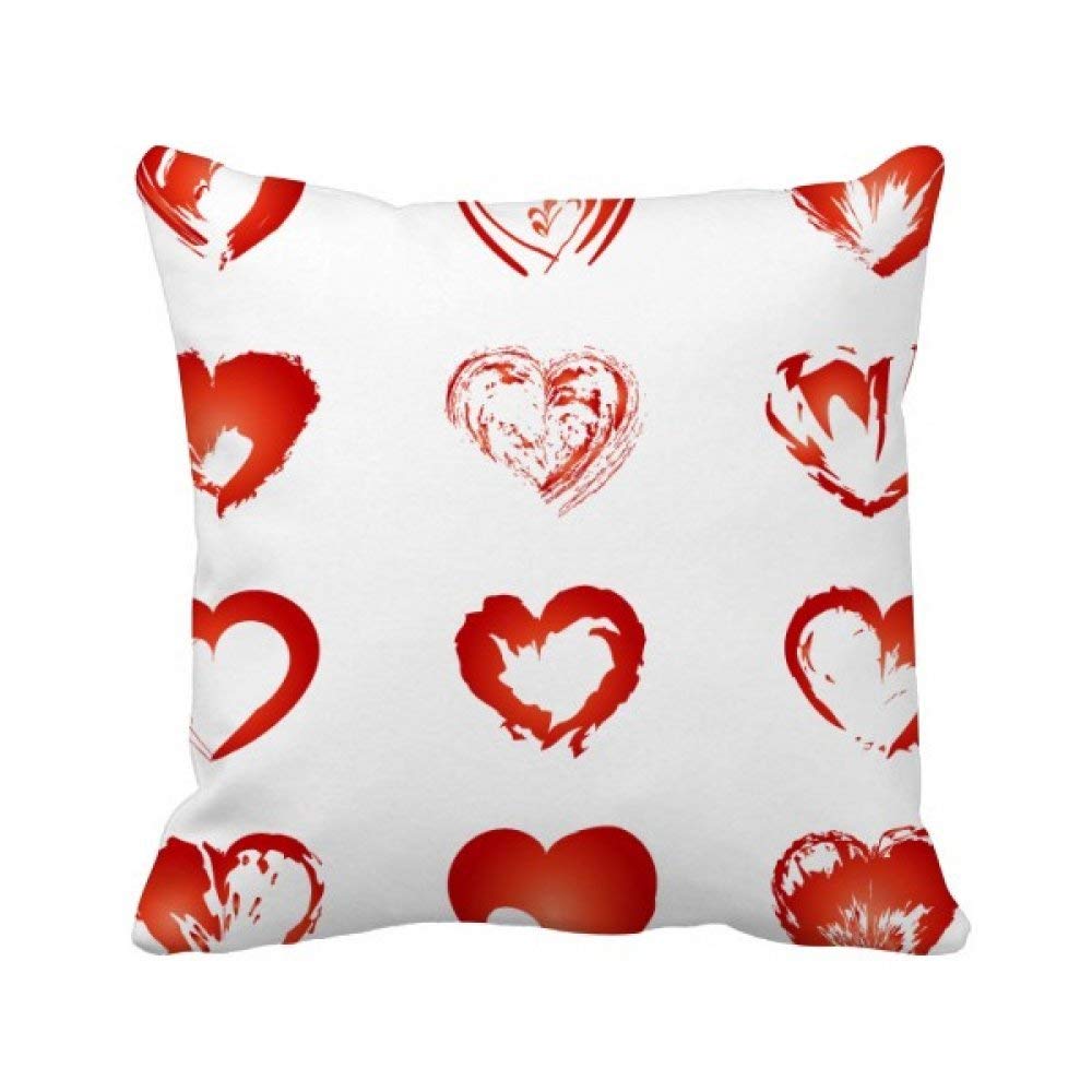 Oreiller Coeurs Saint-Valentin rouge 40x40cm pour raviver un canapé fatigué