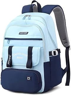 Mochila simple casual feminina de grande capacidade para viagem adolescentes escola estudandte bolsa pode conter notebook de 15,6 polegadas