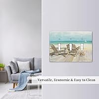 Vista 7 de Interruptor de Luz Cove Silla de Playa Paisaje Marino Océano Azul Placa de Pared de 3 Posiciones Placa de Interruptor de Luz Triple Palanca Costera