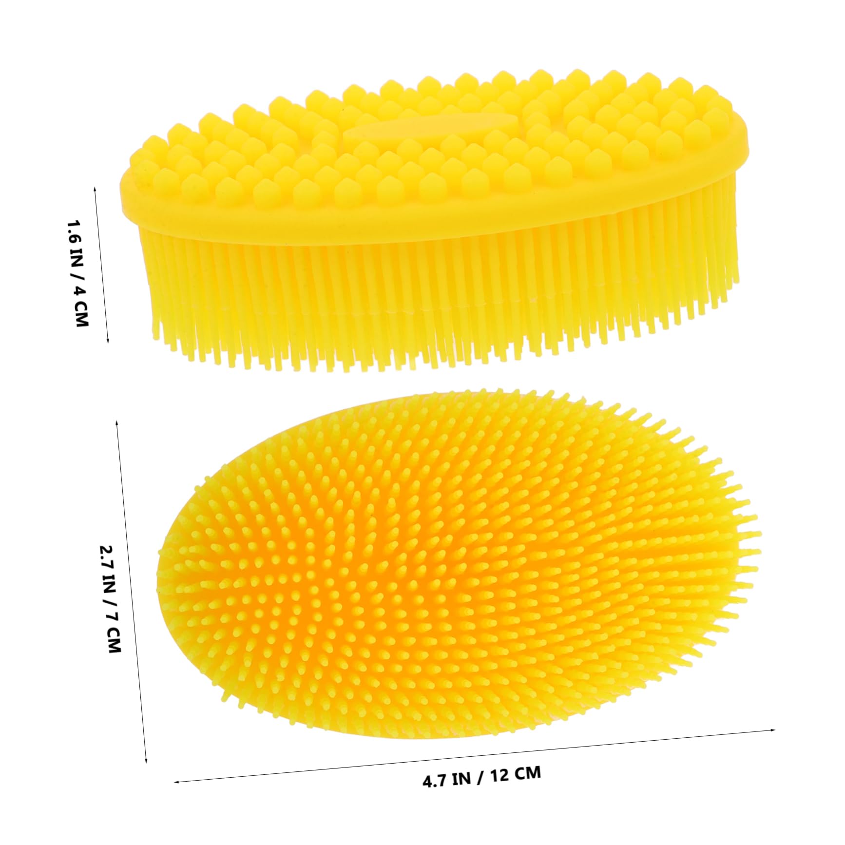 ibasenice Baby Body Brush Soft Silicone Bath Scalp Cleaner Grooming Brush Newborn Toddler Shower Brush