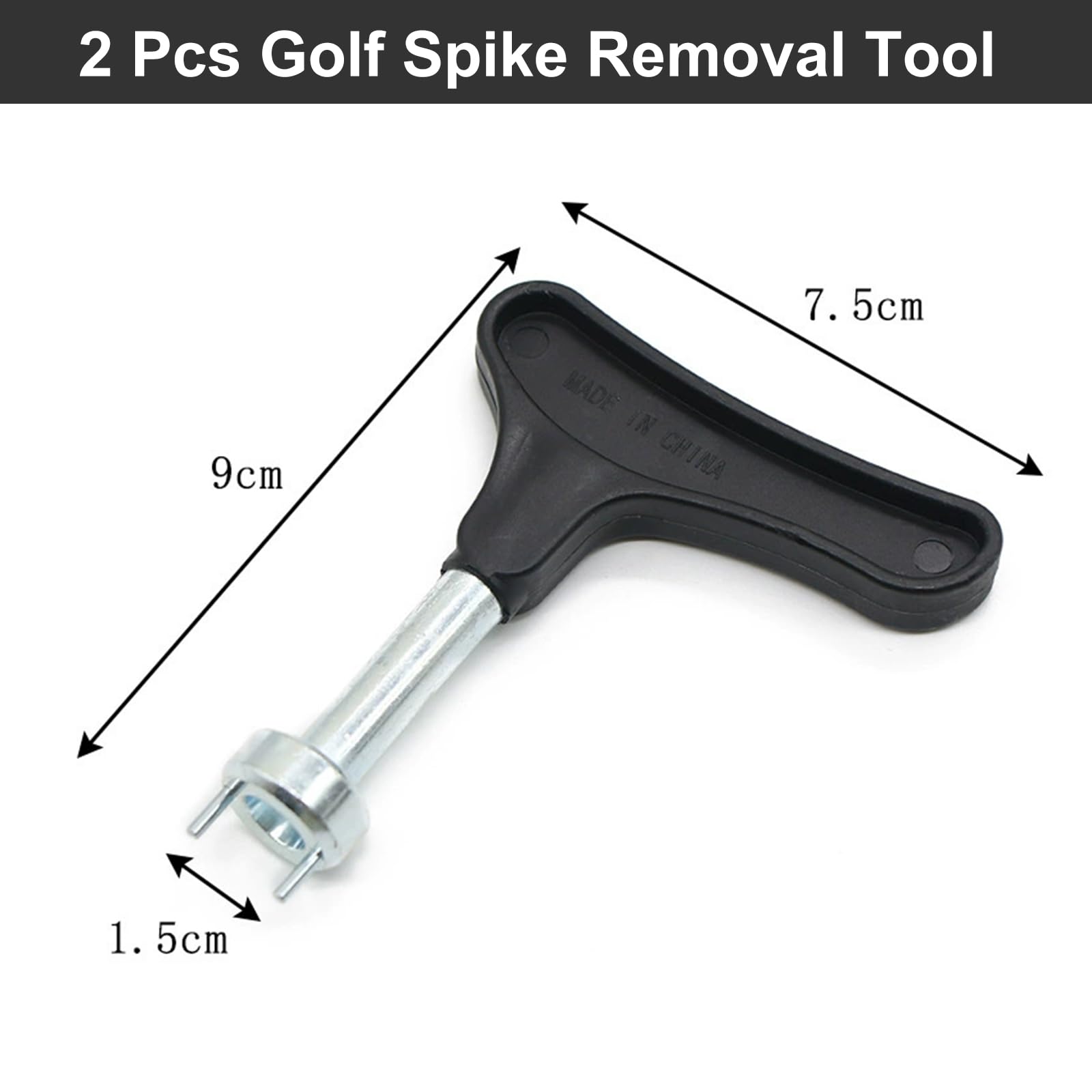 Llave de Tacos de Golf, Herramienta de Extracción, Acero Inoxidable, 2 Piezas