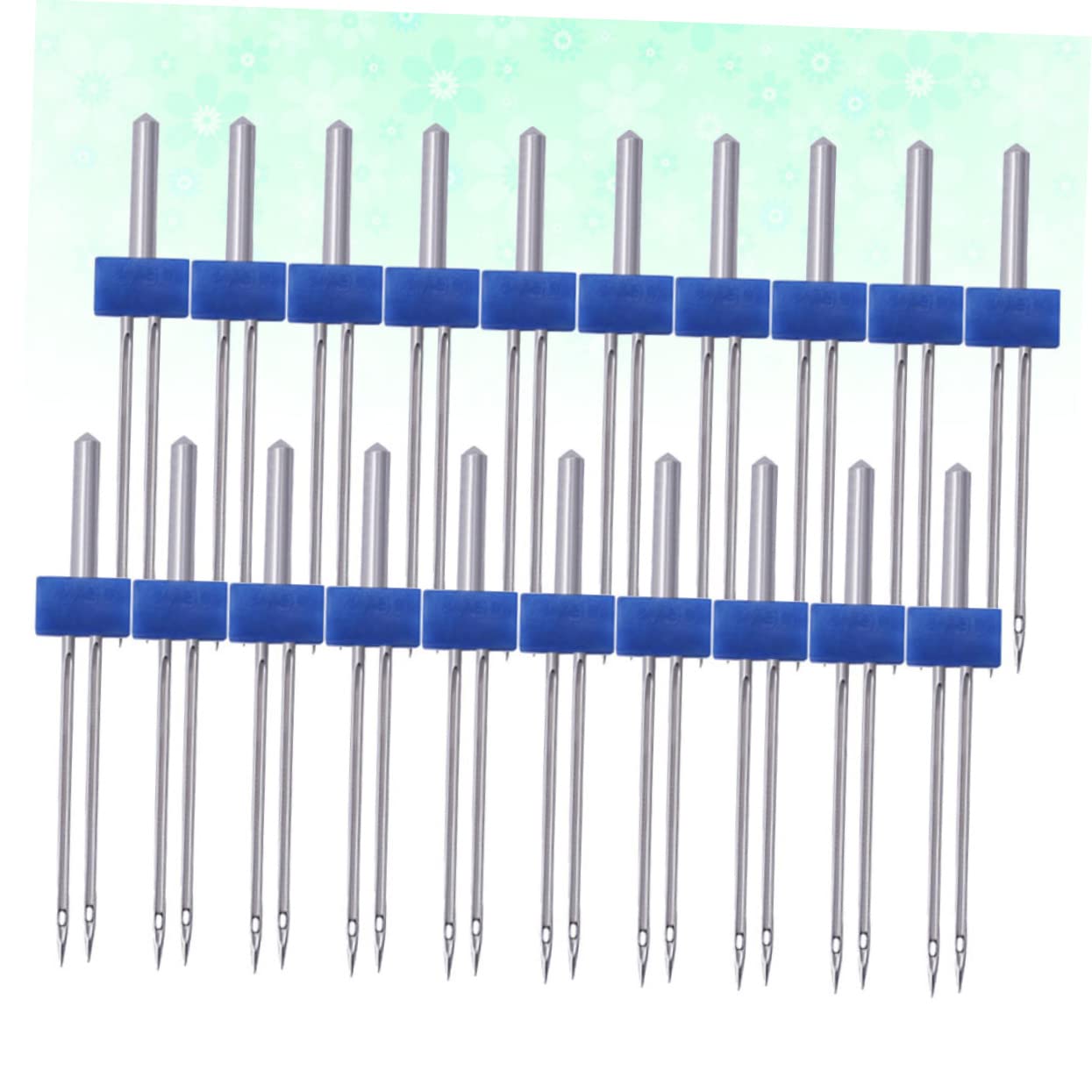 Aghi Doppia Punta per Macchina da Cucire Blu 3mm 100 Pezzi