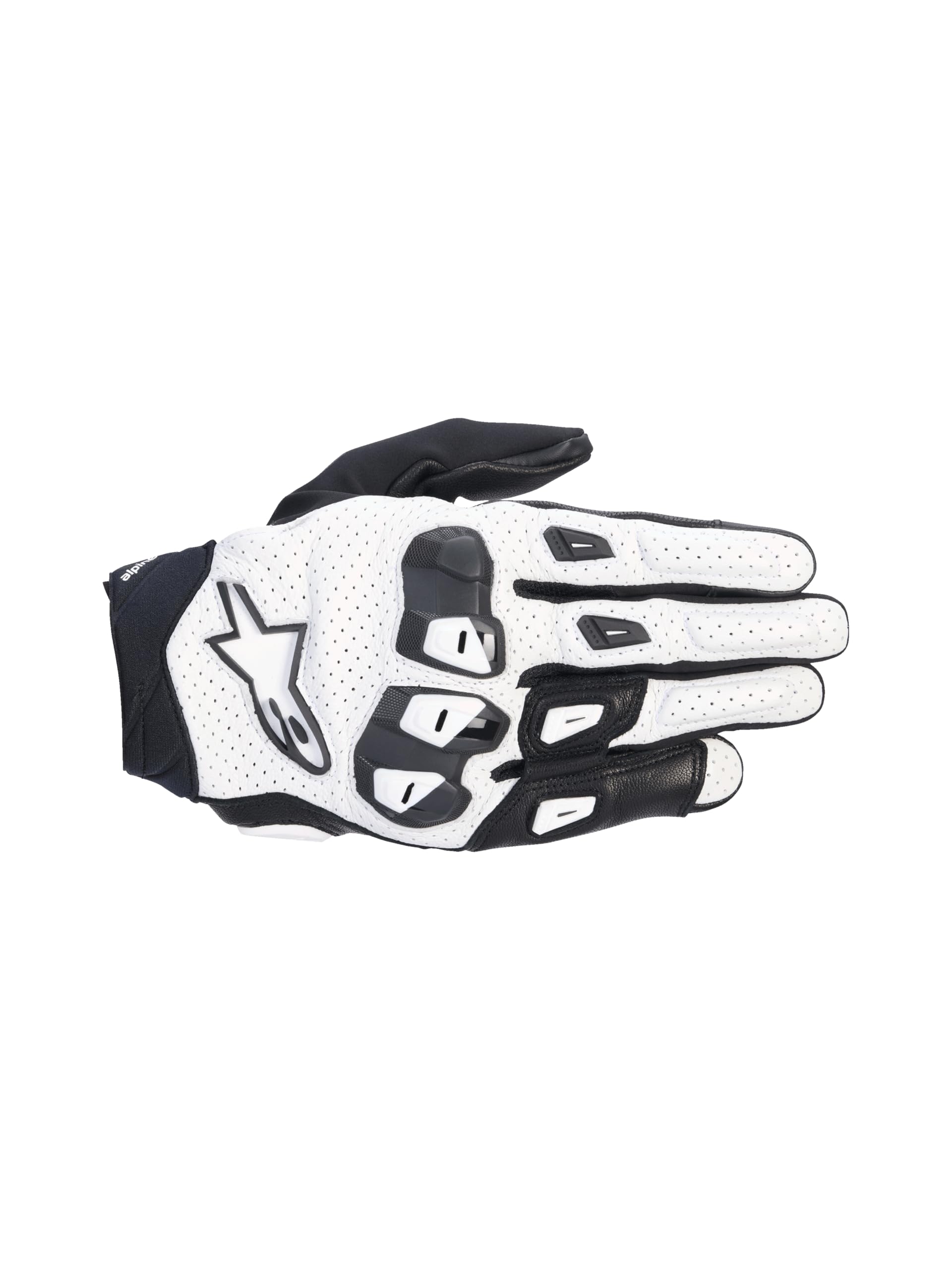 Alpinestars Sp X 7 perforierte Motorrad Handschuhe, schwarz/weiß, S