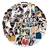 50Pcs Tv Show Twiilightt Vamppire Stickers Decals Decoration Suitcase Scrapbooking Phone Laptop Stationery Cool Kid Sticker Papelería Impermeable Regalo Anime Pegatina Botella Niño Teléfono Película