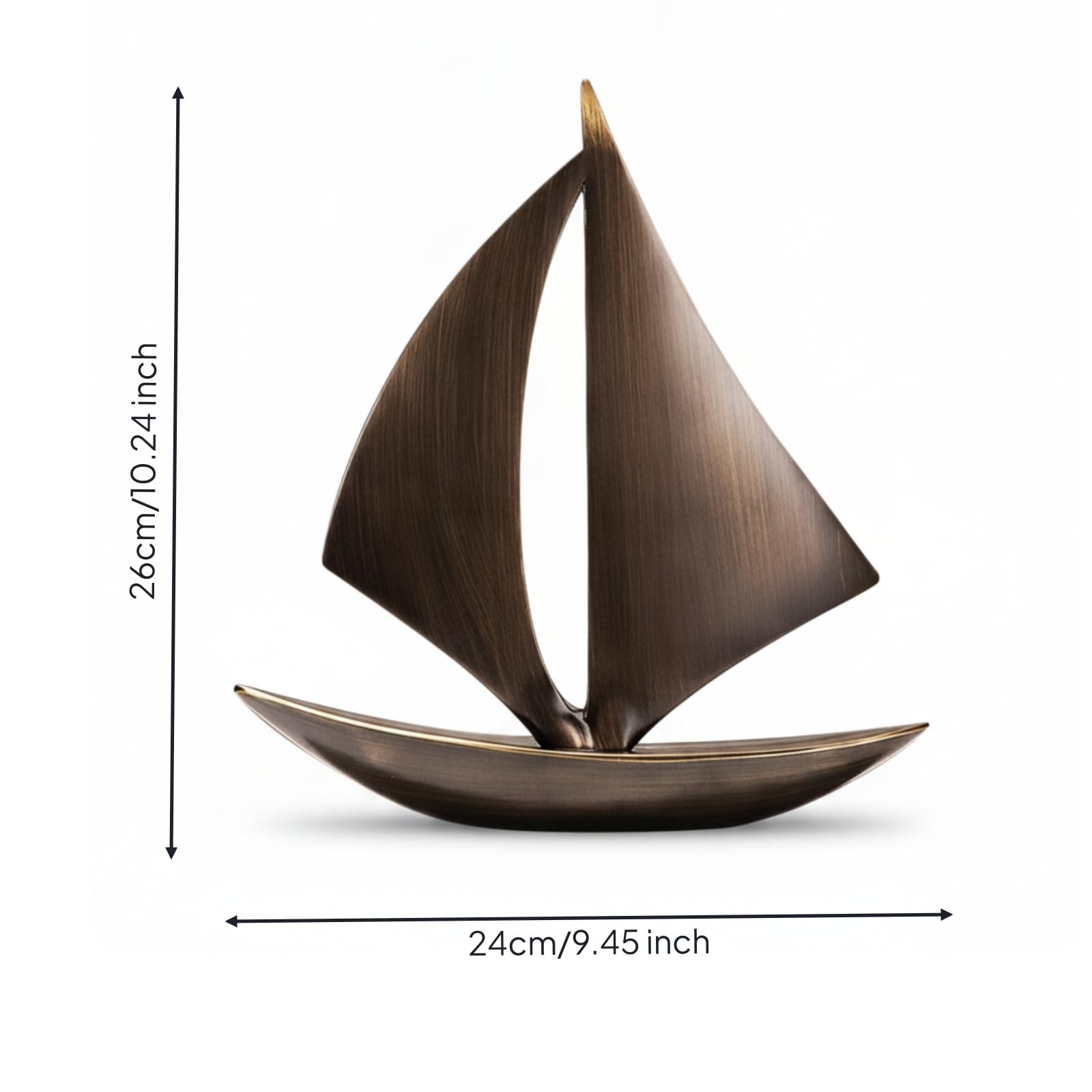 Barca a Vela Decorativa Elegante Modello di Barca a Vela Marittimo Modello di Veliero per Soggiorno, Modello Da Tavolo