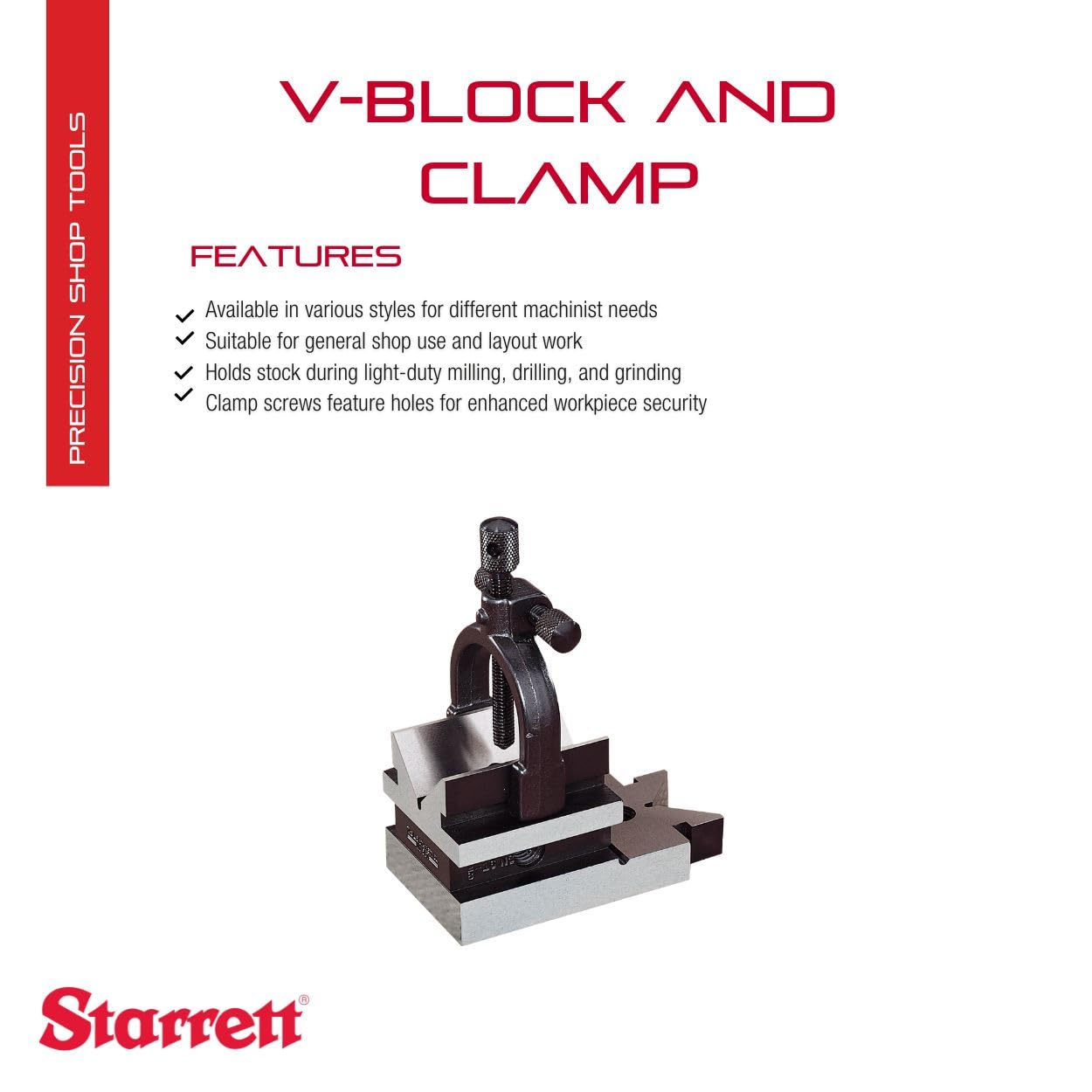 Starrett 567 1 V-Block und 1 Klammer komplett-Set