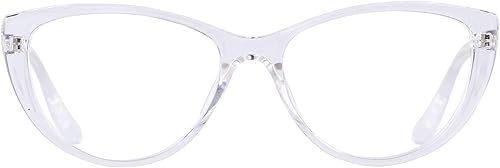 ANDWOOD Lentes de bloqueo de luz azul para mujer, bloqueador de luz azul, ojo de gato, marco transparente AR003